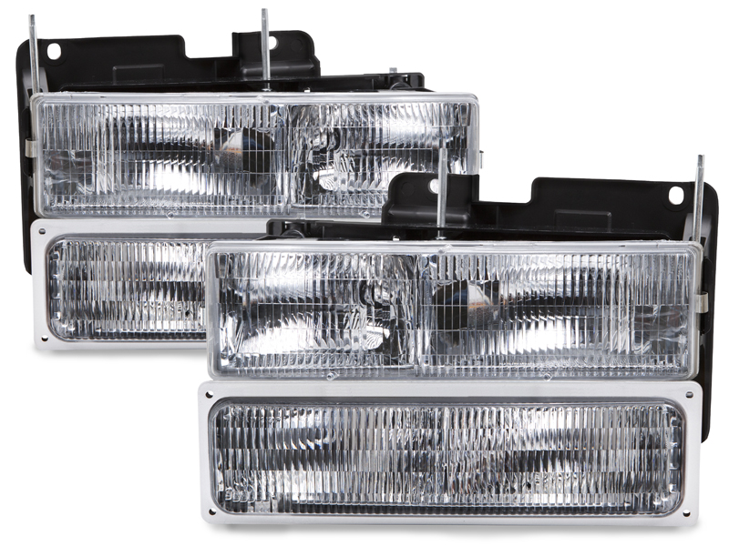 Details About Fits Gmc Chevrolet Suburban Headlights Headlamps 4pc Truck Pickup